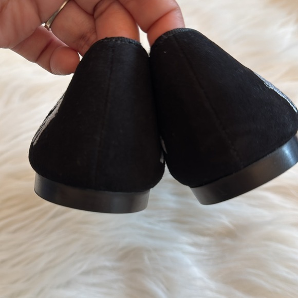 Nicky Hilton x French Sole Lucky Embroidered Black Suede Flats Size 6 - Picture 13 of 15